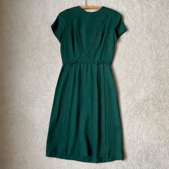 60’s Vintage Green Midi Dress - Picture 7 of 10